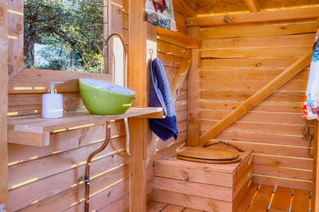 salle d'eau bulle Orion au Mas du Bois Barbeau
